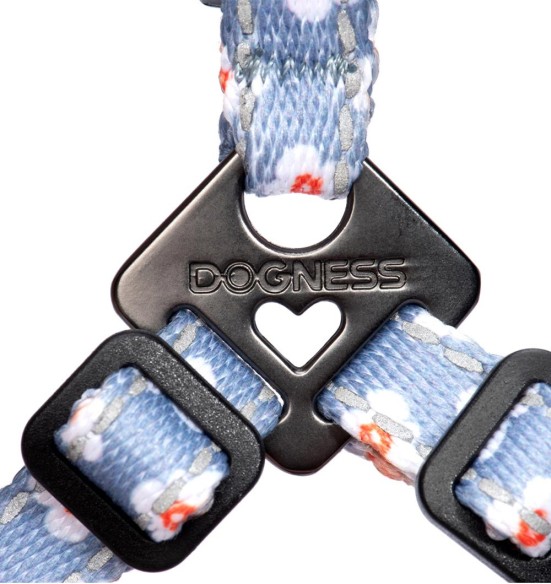 Traksid ja jalutusrihm väikesele koerale, kassile, kutsikale, helelilla karikakardega Calamus Purple (Dogness Little Rascal)