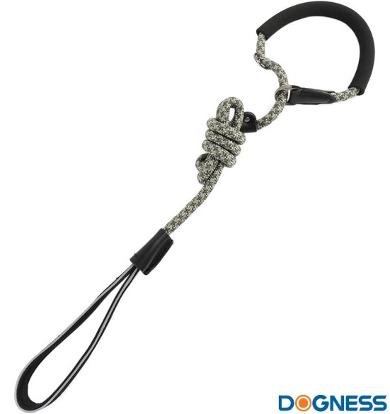 Muuda: Lasso jalutusrihm koerale, treeningrihm, helkuritega, must (Dogness Training)