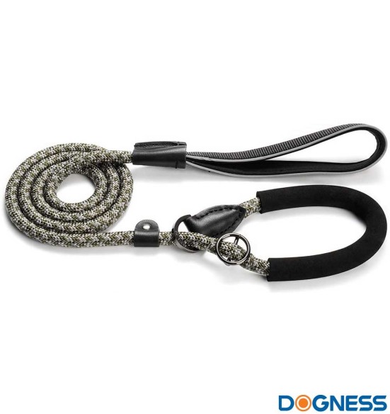 Muuda: Lasso jalutusrihm koerale, treeningrihm, helkuritega, must (Dogness Training)