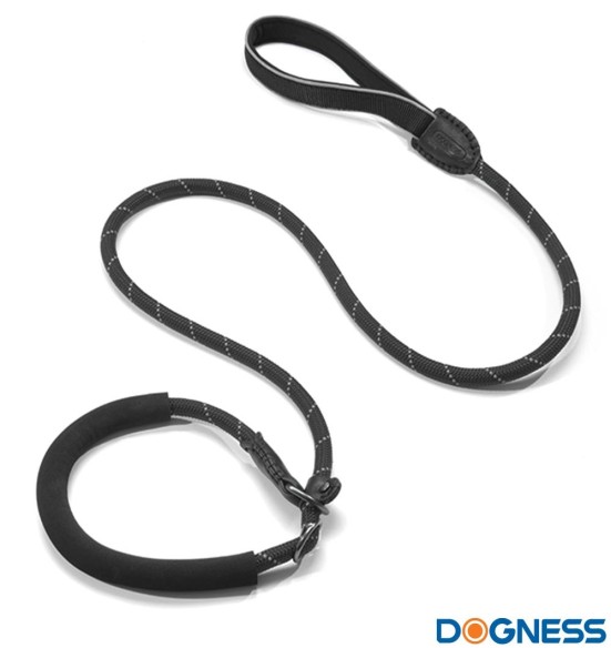 Muuda: Lasso jalutusrihm koerale, treeningrihm, helkuritega, must (Dogness Training)