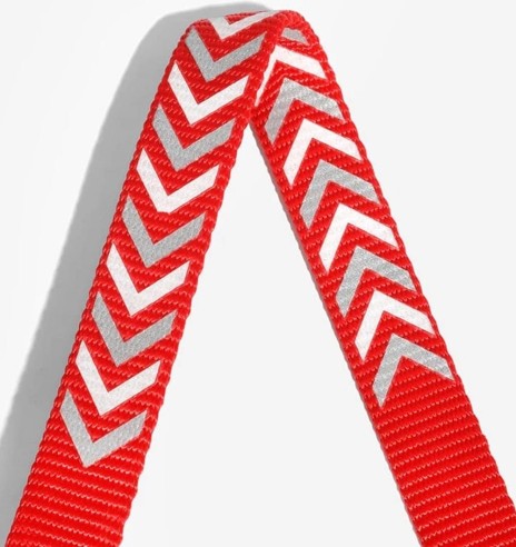 Поводок для собак с амортизатором и светоотражателем, чёрный (Dogness Reflective)