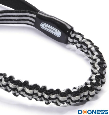 Anti-shock jalutusrihm koerale, helkuritega, must (Dogness Anti-Shock)