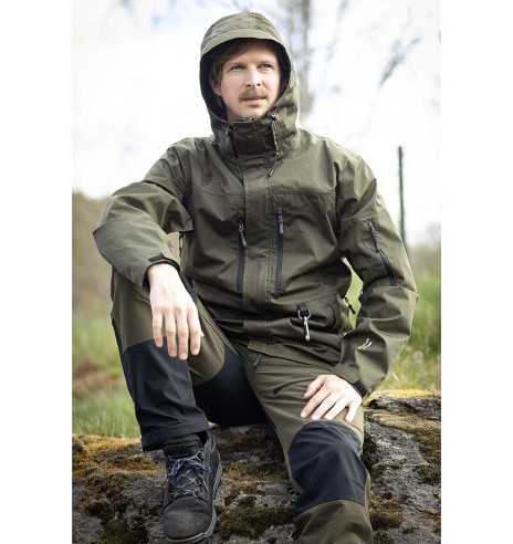 Куртка мужская водонепроницаемая и ветрозащитная, оливково-зеленая Summit (Arrak)