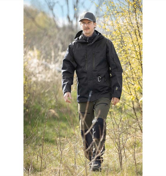 Куртка мужская водонепроницаемая и ветрозащитная, чёрная Summit (Arrak)