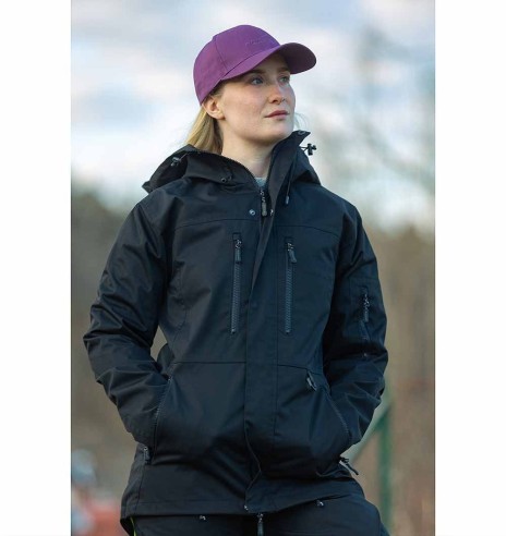Куртка женская водонепроницаемая и ветрозащитная, чёрная Summit (Arrak)