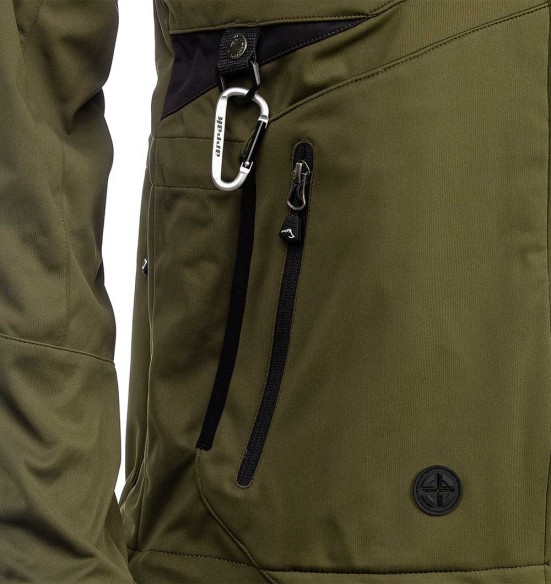 Куртка мужская водонепроницаемая и ветрозащитная, оливково-зеленый Akka Softshell (Arrak)