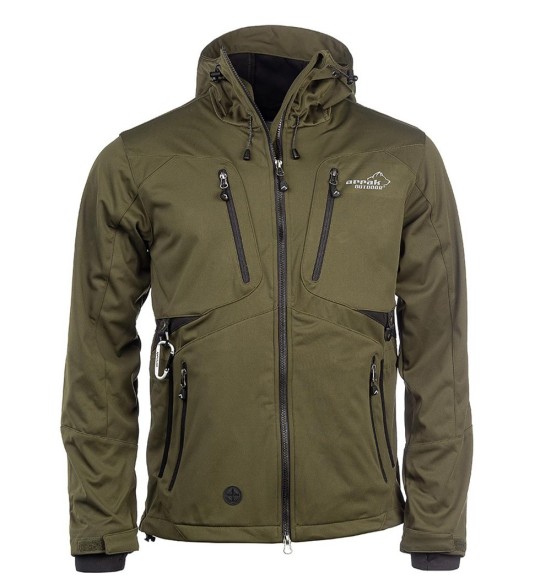 Куртка мужская водонепроницаемая и ветрозащитная, оливково-зеленый Akka Softshell (Arrak)