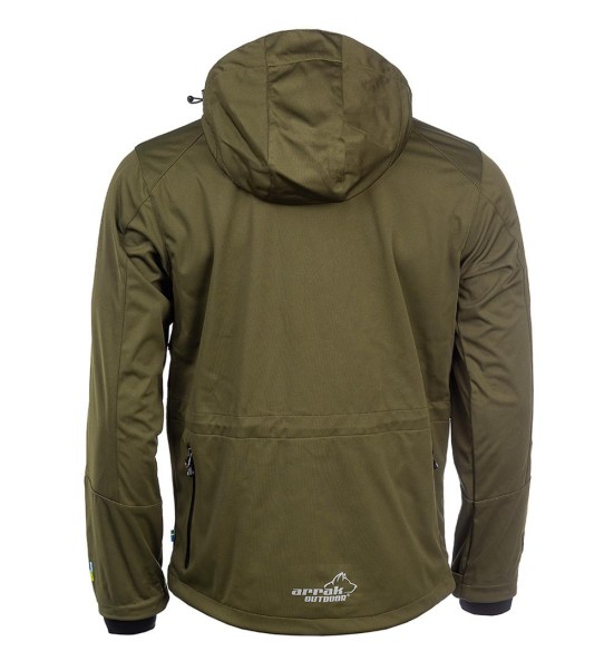 Куртка мужская водонепроницаемая и ветрозащитная, оливково-зеленый Akka Softshell (Arrak)
