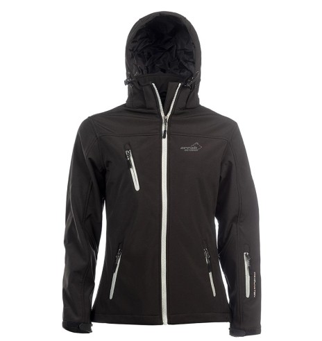 Куртка женская водонепроницаемая и ветрозащитная, цвет черный Softshell (Arrak / Pro 99)