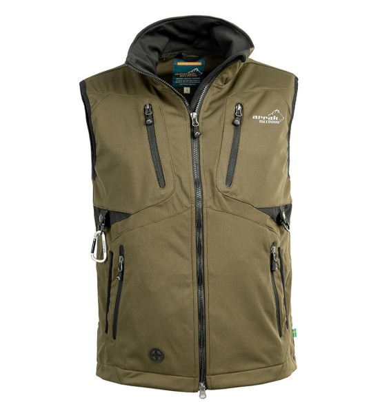 Vest unisex, veekindel ja tuulekindel, oliiviroheline Acadia Softshell, koerajuhile (Arrak) Vest unisex, veekindel ja tuulekindel, oliiviroheline Acadia Softshell, koerajuhile (Arrak)