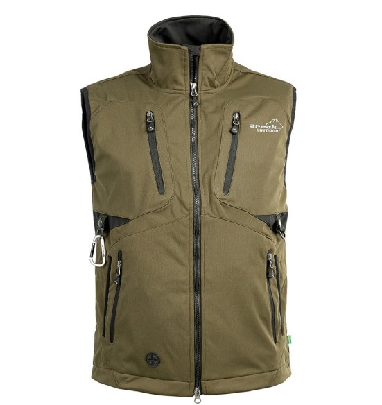 Vest meestele, veekindel ja tuulekindel, oliiviroheline Acadia Softshell, koerajuhile (Arrak)