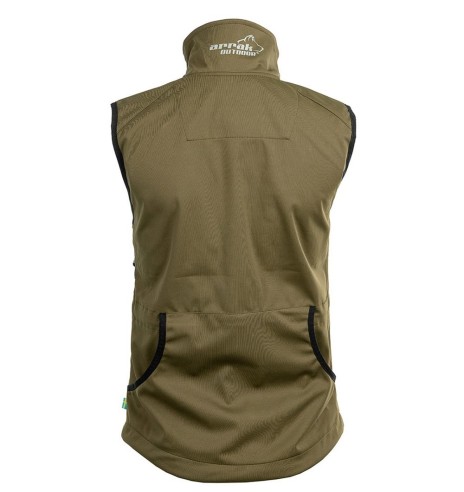 Vest unisex, veekindel ja tuulekindel, oliiviroheline Acadia Softshell, koerajuhile (Arrak)