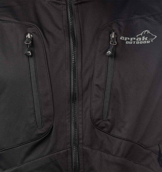 Vest unisex, veekindel ja tuulekindel, must Acadia Softshell, koerajuhile (Arrak)