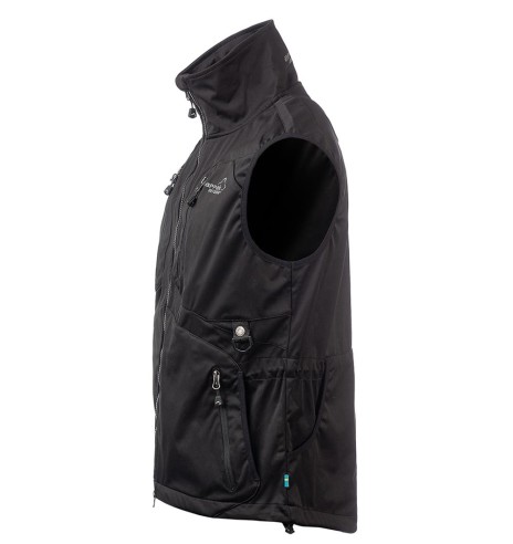 Vest unisex, veekindel ja tuulekindel, must Acadia Softshell, koerajuhile (Arrak)