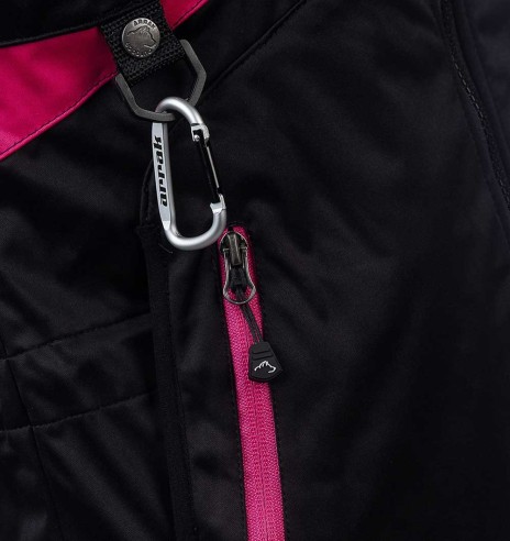 Vest naistele, veekindel ja tuulekindel, must/roosa Acadia Softshell, koerajuhile (Arrak)