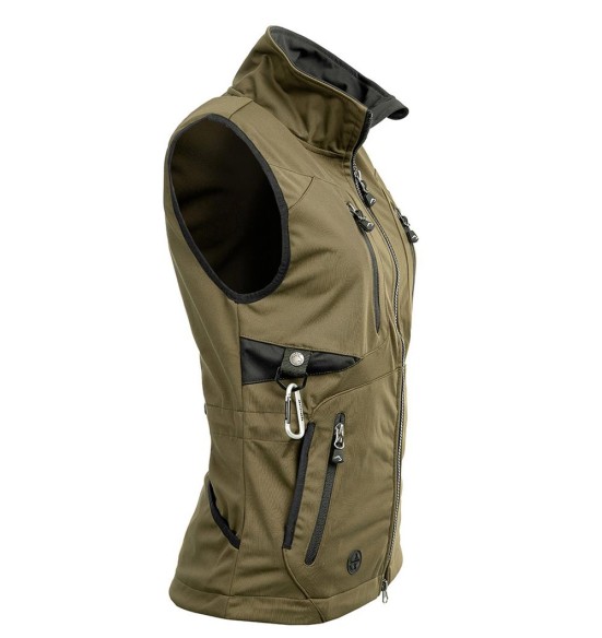 Vest naistele, veekindel ja tuulekindel, oliiviroheline Acadia Softshell, koerajuhile (Arrak)