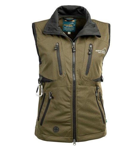Vest naistele, veekindel ja tuulekindel, oliiviroheline Acadia Softshell, koerajuhile (Arrak)