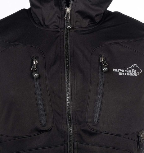 Vest naistele, veekindel ja tuulekindel, must Acadia Softshell, koerajuhile (Arrak)