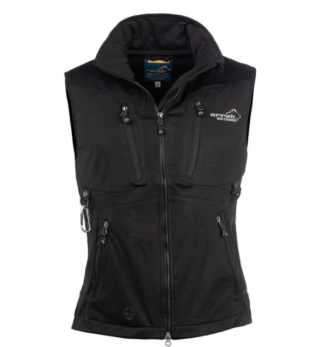 Vest naistele, veekindel ja tuulekindel, must Acadia Softshell, koerajuhile (Arrak)