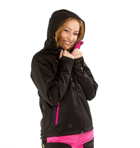 Jope naistele, veekindel ja tuulekindel, must Akka Softshell (Arrak)