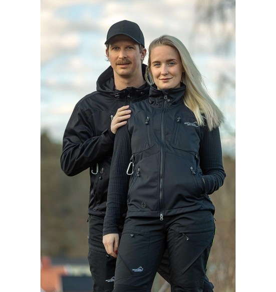 Jope naistele, veekindel ja tuulekindel, must Akka Softshell (Arrak)
