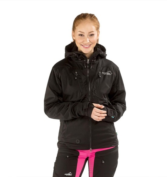 Jope naistele, veekindel ja tuulekindel, must Akka Softshell (Arrak)