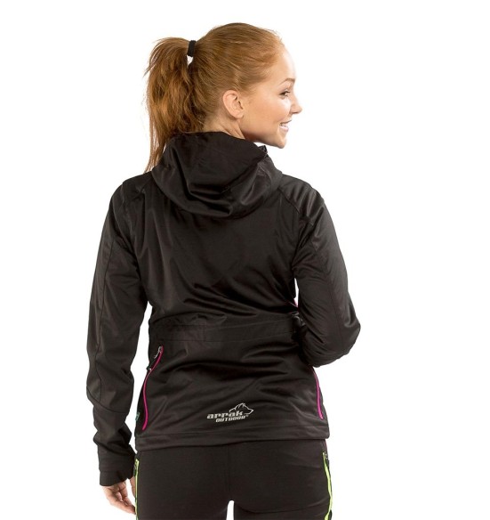 Jope naistele, veekindel ja tuulekindel, must Akka Softshell (Arrak)