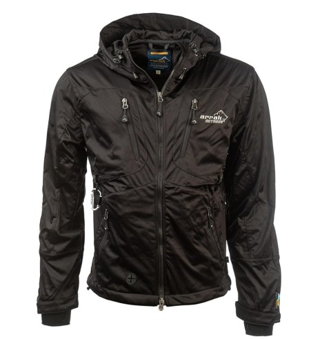 Куртка женская водонепроницаемая и ветрозащитная, черная Akka Softshell (Arrak)Каталог Товары