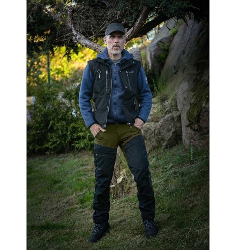 Püksid meestele, vetthülgavad ja elastsed, oliiviroheline Hybrid (Arrak Outdoor)