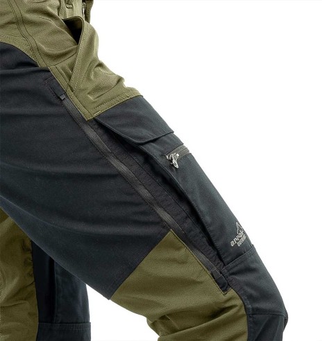 Püksid meestele, vetthülgavad ja elastsed, oliiviroheline Hybrid (Arrak Outdoor)