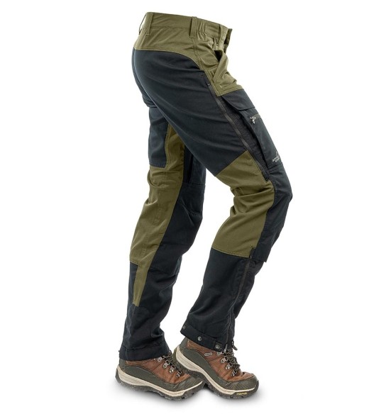 Püksid meestele, vetthülgavad ja elastsed, oliiviroheline Hybrid (Arrak Outdoor)