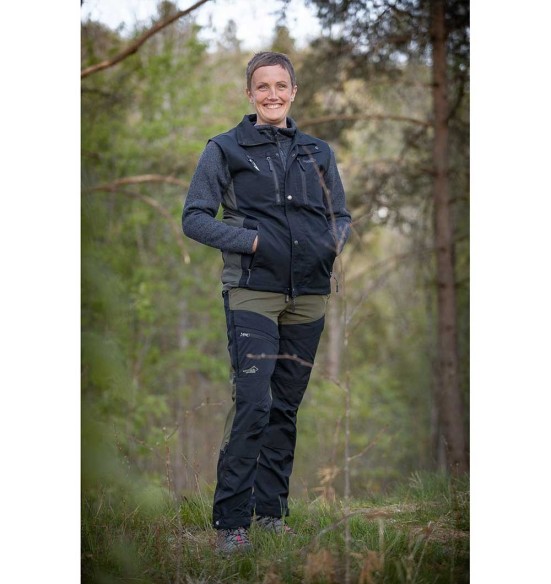 Püksid naistele, vetthülgavad ja elastsed, oliiviroheline Hybrid (Arrak Outdoor)