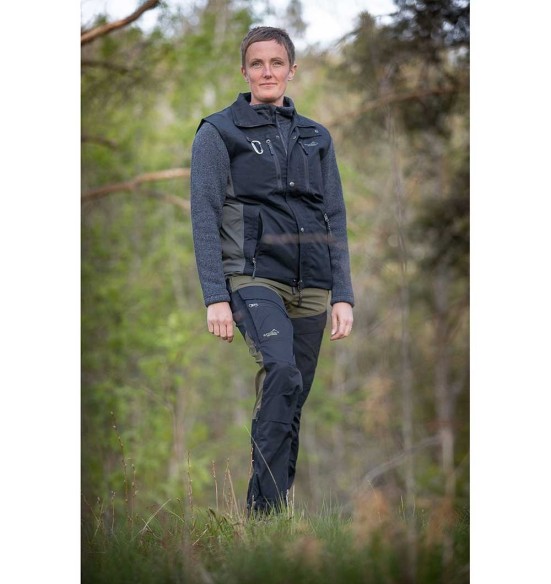 Püksid naistele, vetthülgavad ja elastsed, oliiviroheline Hybrid (Arrak Outdoor)