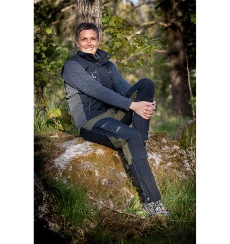 Püksid naistele, vetthülgavad ja elastsed, oliiviroheline Hybrid (Arrak Outdoor)