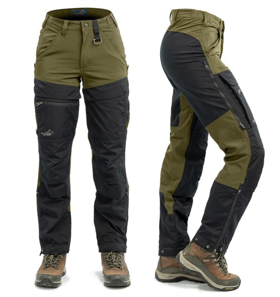 Брюки женские водонепроницаемые и эластичные, оливково-зеленые Hybrid (Arrak Outdoor)