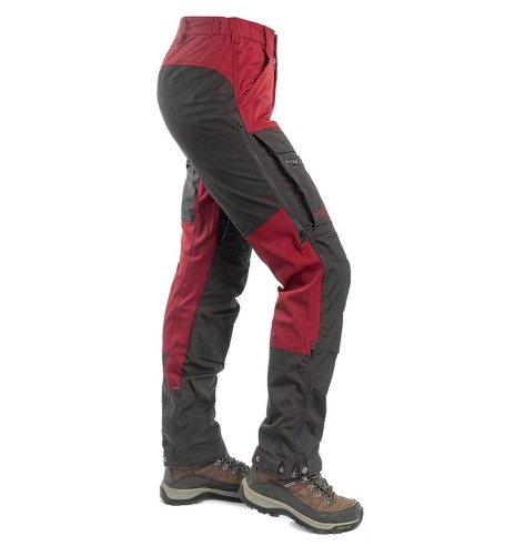 Püksid naistele, vetthülgavad ja elastsed, punane Hybrid (Arrak Outdoor)