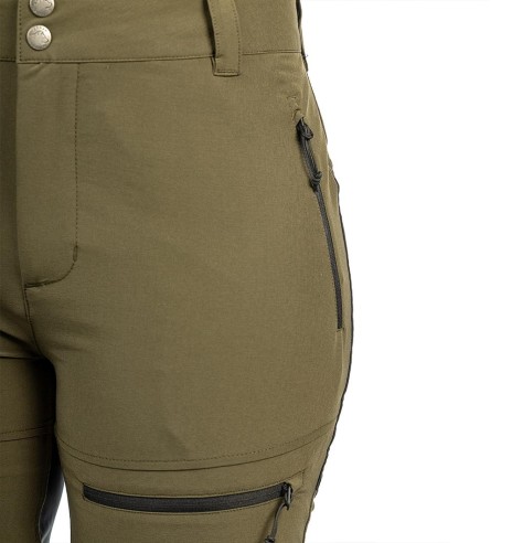 Брюки женские, водоотталкивающие и эластичные, оливково-зеленые, Perfomance (Arrak Outdoor)