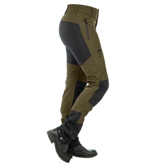 Брюки женские, водоотталкивающие и эластичные, оливково-зеленые, Perfomance (Arrak Outdoor)