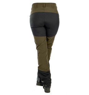 Брюки женские, водоотталкивающие и эластичные, оливково-зеленые, Perfomance (Arrak Outdoor) 2