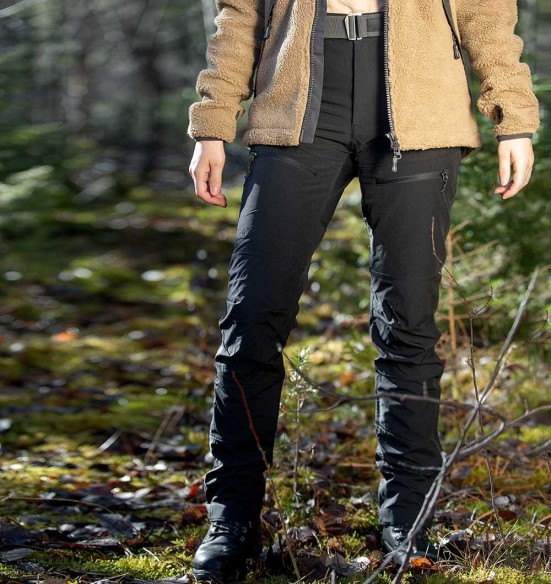 Püksid naistele õhemad, vetthülgavad ja elastsed, must, Perfomance (Arrak Outdoor)