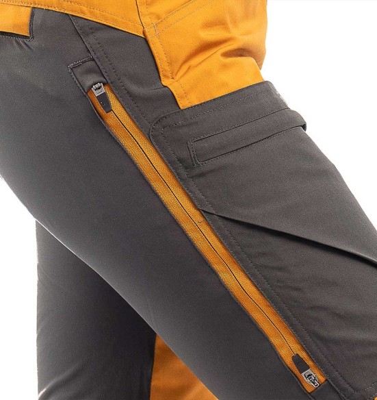 Püksid naistele, stretšpaneelidega ja vetthülgavad, oranž, Active Stretch (Arrak Outdoor)