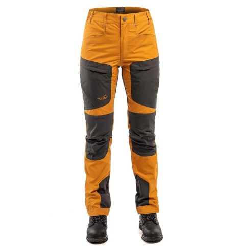 Püksid naistele, stretšpaneelidega ja vetthülgavad, oranž, Active Stretch (Arrak Outdoor)