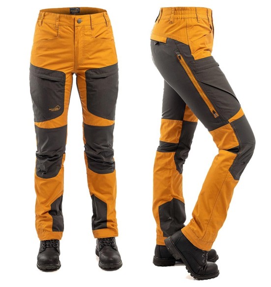 Püksid naistele, stretšpaneelidega ja vetthülgavad, oranž, Active Stretch (Arrak Outdoor)