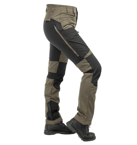 Püksid naistele, stretšpaneelidega ja vetthülgavad, pruun, Active Stretch (Arrak Outdoor)