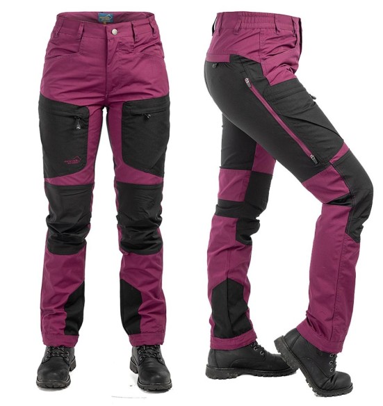 Püksid naistele, stretšpaneelidega ja vetthülgavad, lilla, Active Stretch (Arrak Outdoor)