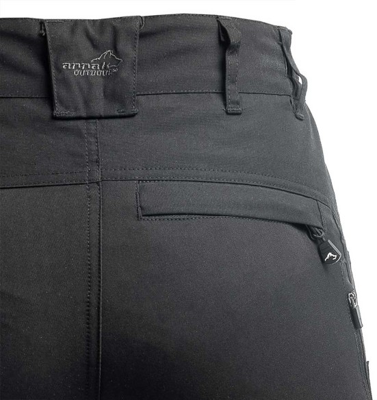 Püksid naistele, stretšpaneelidega ja vetthülgavad, must, Active Stretch (Arrak Outdoor)