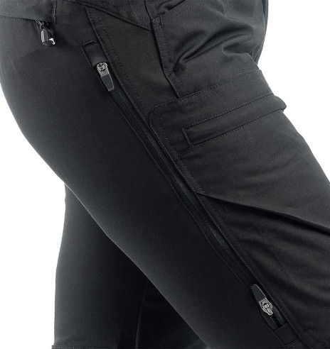 Püksid naistele, stretšpaneelidega ja vetthülgavad, must, Active Stretch (Arrak Outdoor)