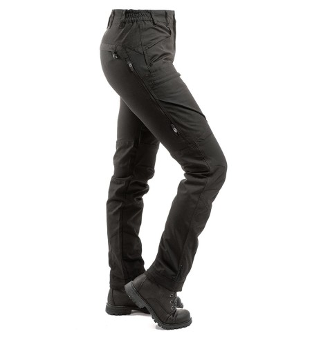 Püksid naistele, stretšpaneelidega ja vetthülgavad, must, Active Stretch (Arrak Outdoor)