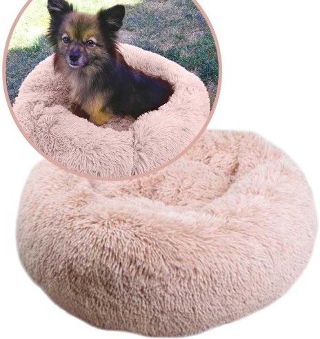 Пушистая успокаивающая лежанка для собак, розовый, разных размеров, Calming Basket (Doogy)