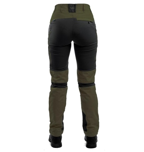 Брюки женские с эластичными вставками и водоотталкивающей пропиткой, оливково-зеленые, Active Stretch (Arrak Outdoor)